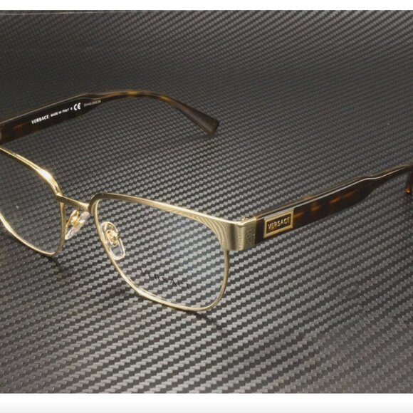Versace Other - VERSACE Gold Square Men's Eyeglasses 54 mm